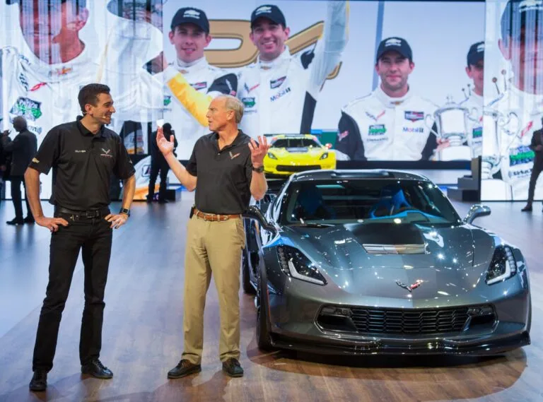 The Grand Sport reveal at the 2016 Geneva Motor Show. GM photo.